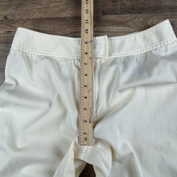 Burberry London Cream  Pants Sz 29 X 29 Mid Rise Wide Leg Wool Stretch - Picture 7 of 10